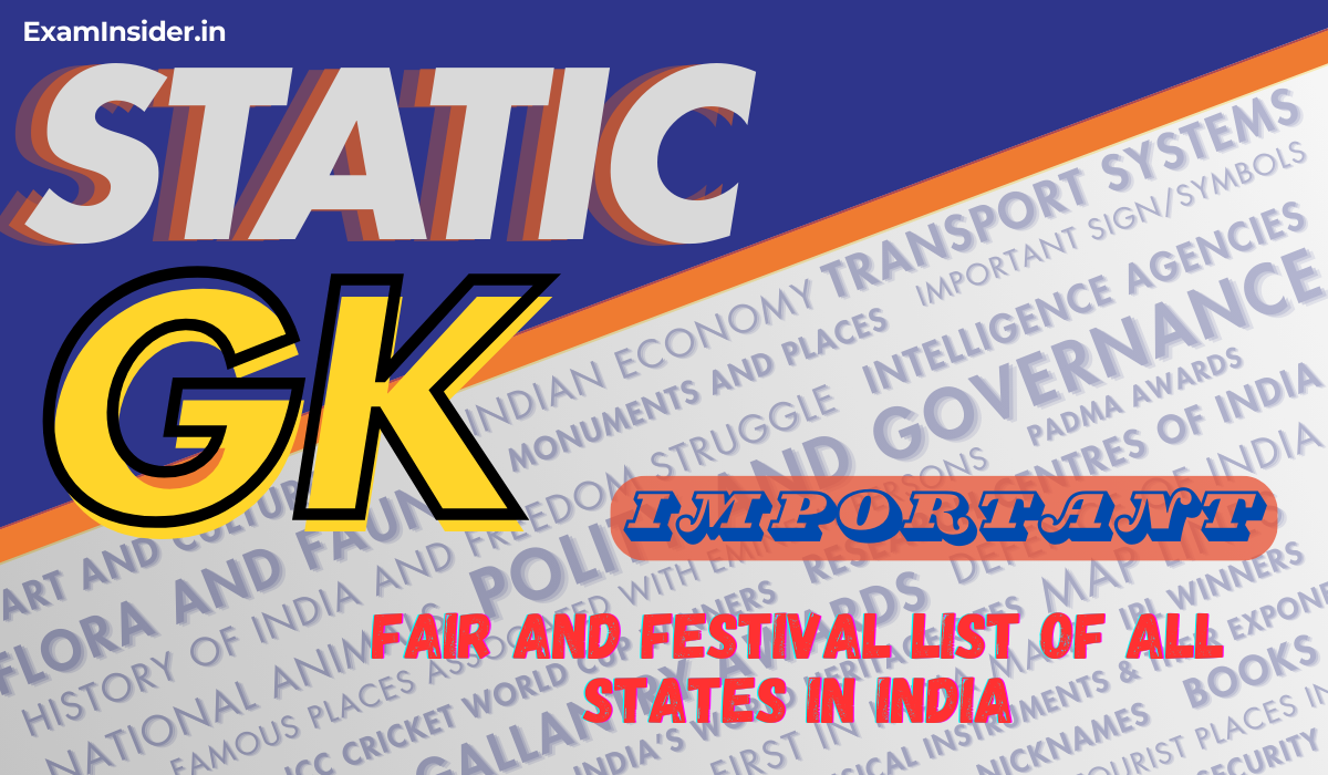 Fair and Festival List of All States in India