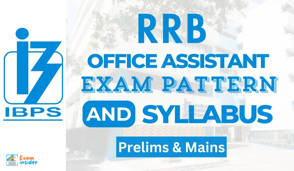 RRB Office Assistant Exam Pattern & Syllabus
