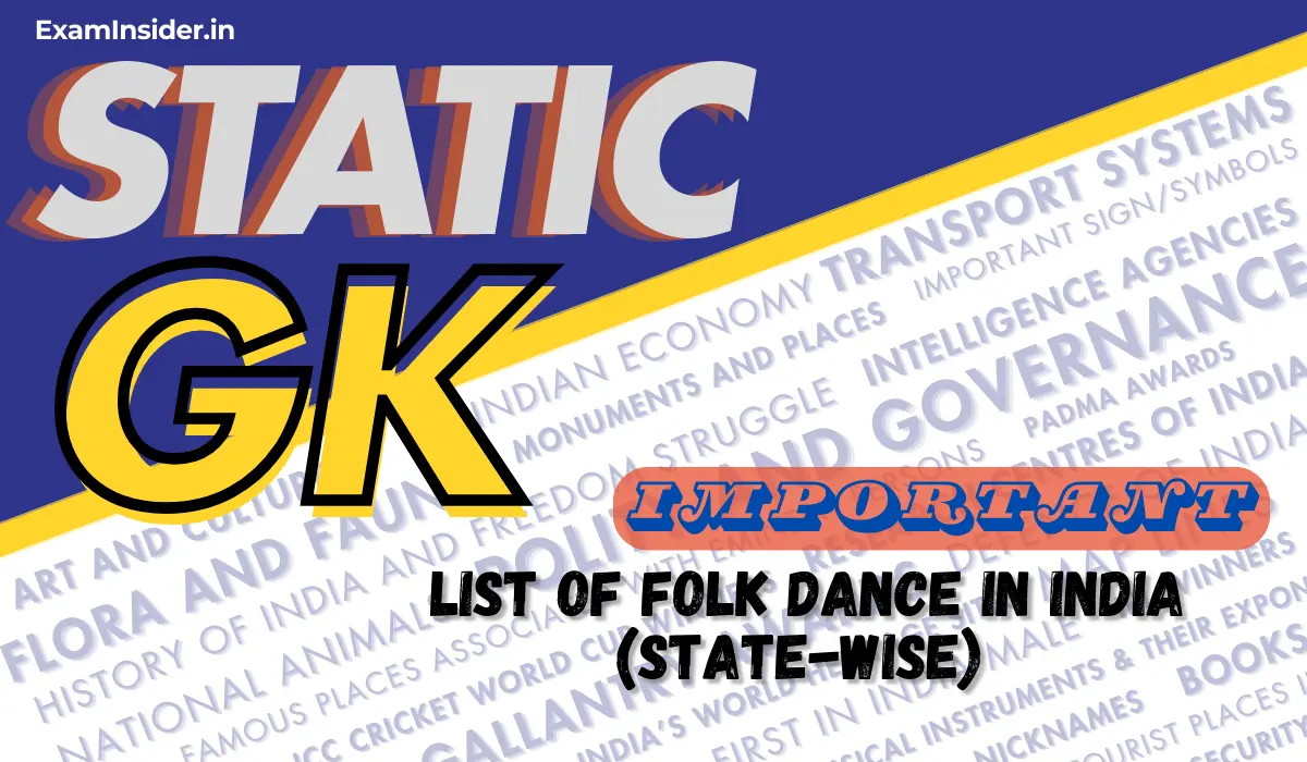 List of Folk dance in India